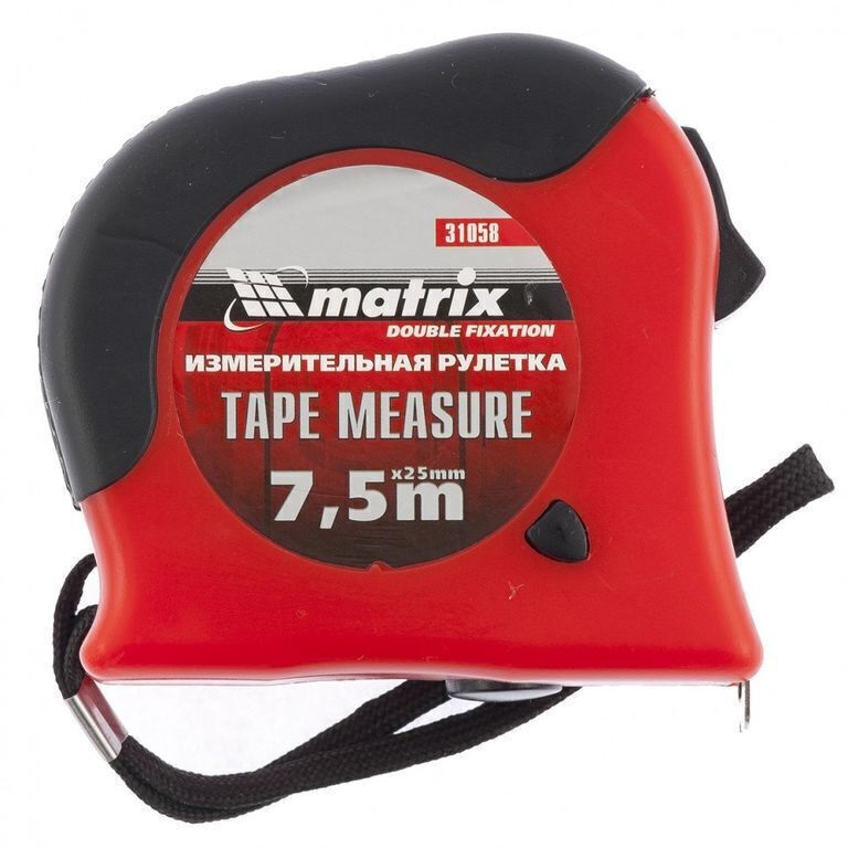 

Рулетка Double fixation, 7,5 м х 25 мм, обрезиненный корпус, двойная плавная фиксация// MT, Рулетка Double fixation, 7,5 м х 25 мм, обрезиненный корпус, двойная плавная фиксация// MTX