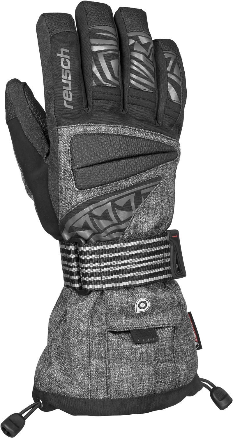 фото Перчатки горнолыжные reusch 2018-19 sweeber ii r-tex xt black/grey (inch (дюйм):7)