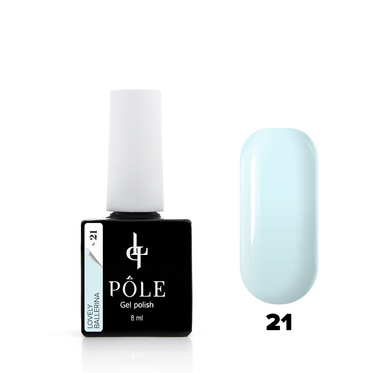 

Гель-лак POLE Lovely ballerina №21 - небесно-голубой (8 мл.)