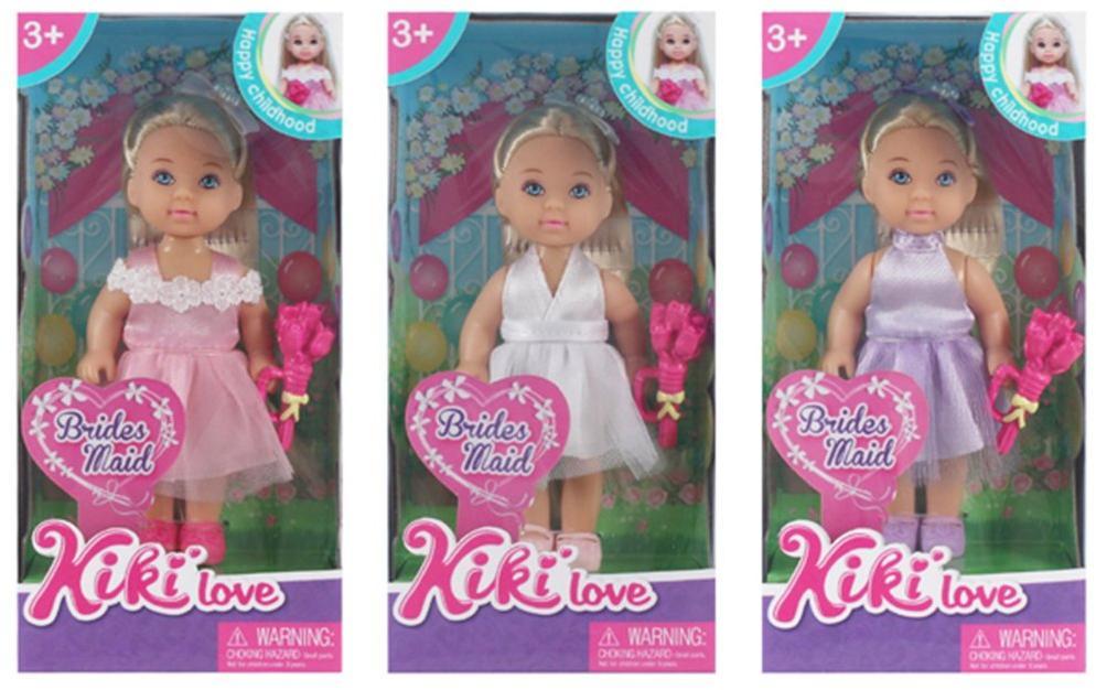 

Кукла Наша Игрушка Кики 11,5 см, с букетиком 88015, 88015