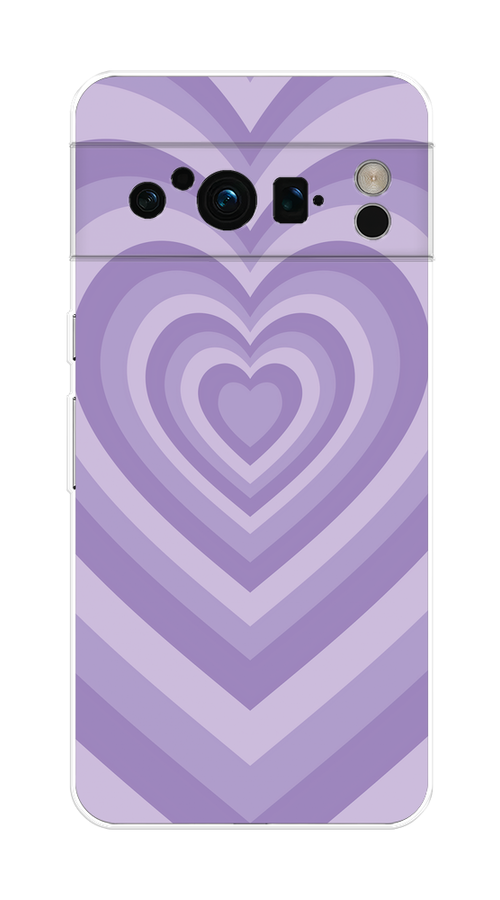 

Чехол на Google Pixel 8 Pro "Violet heart latte", Фиолетовый, 271650-1