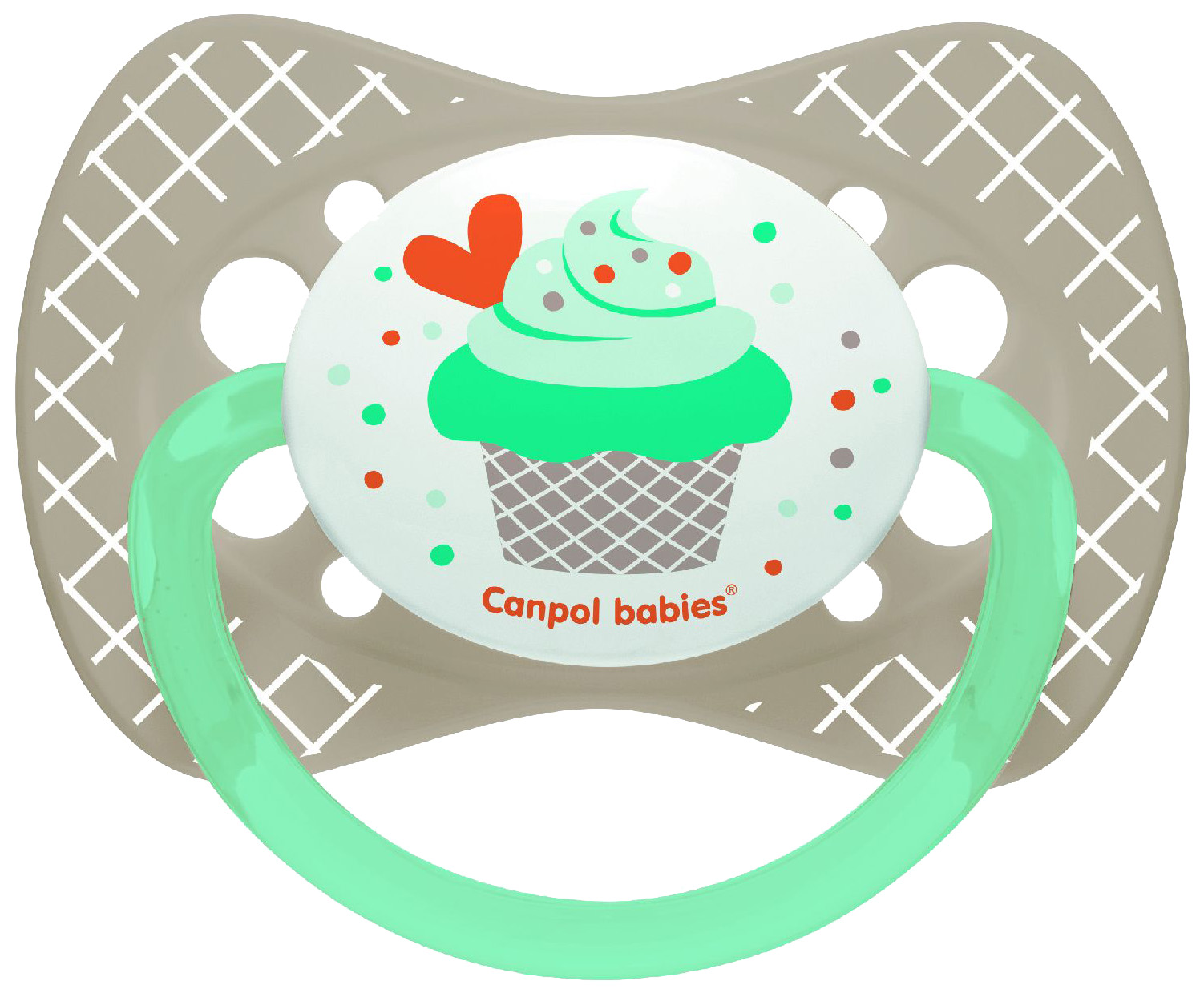 

Пустышка симметричная силиконовая Canpol Babies Cupcake