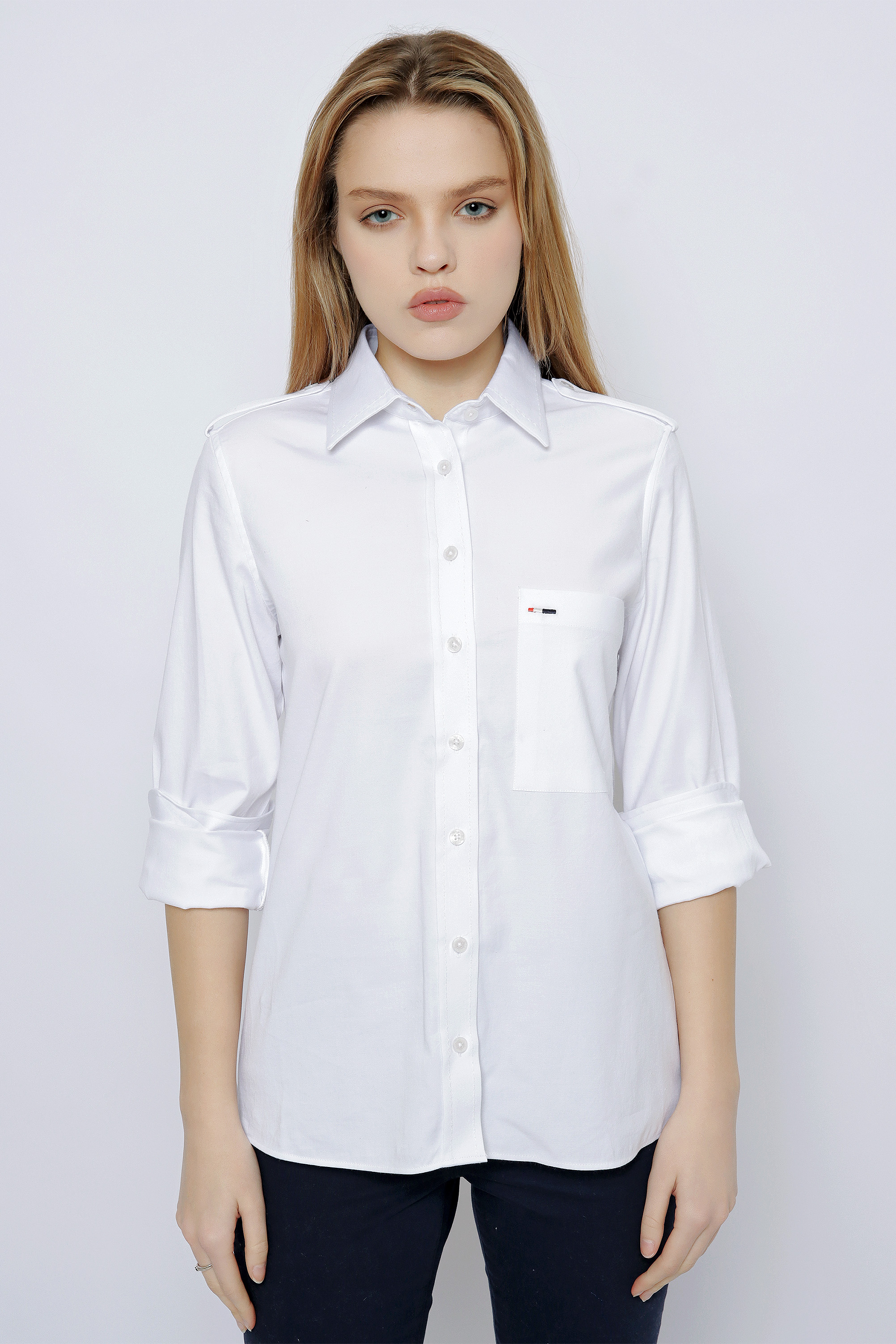 

Рубашка женская US Polo Assn G082SZ0040GRINO белая 38, Белый, G082SZ0040GRINO