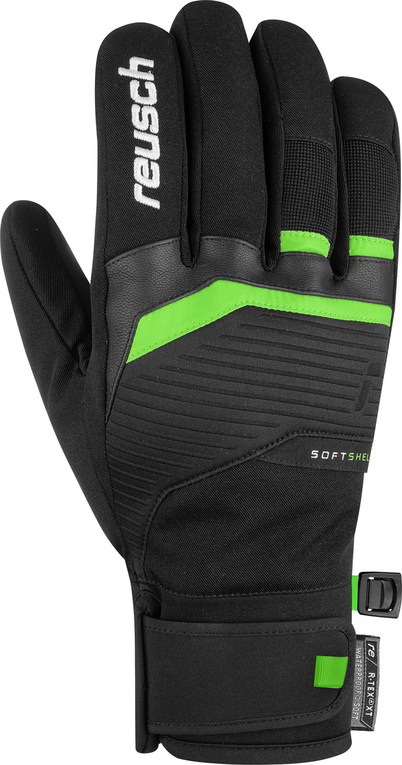 фото Перчатки reusch 2021-22 venom r-tex xt black/neon green (inch (дюйм):9,5)