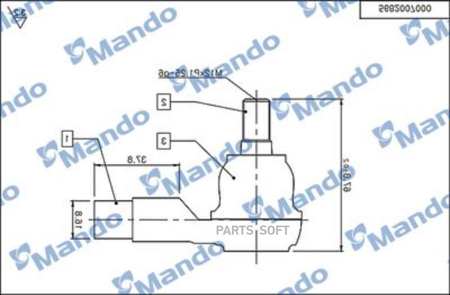 

Наконечник рулевой тяги KIA Picanto (04-) левый/правый (1шт.) MANDO