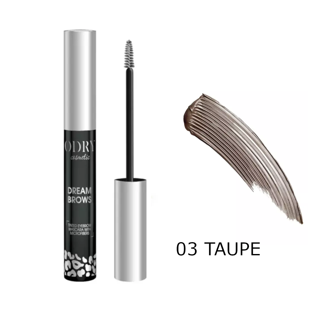 Тушь Для Бровей Odry Dream Brows С Микрофиброй 03 Taupe тушь для бровей l oreal plump