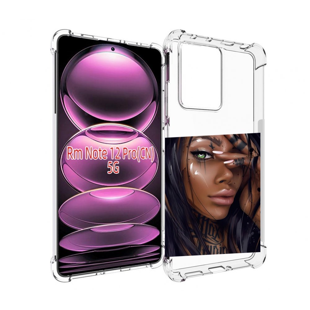 

Чехол MyPads девушка-с-зелеными-глазами-яркими для Xiaomi Redmi Note 12 Pro, Прозрачный, Tocco