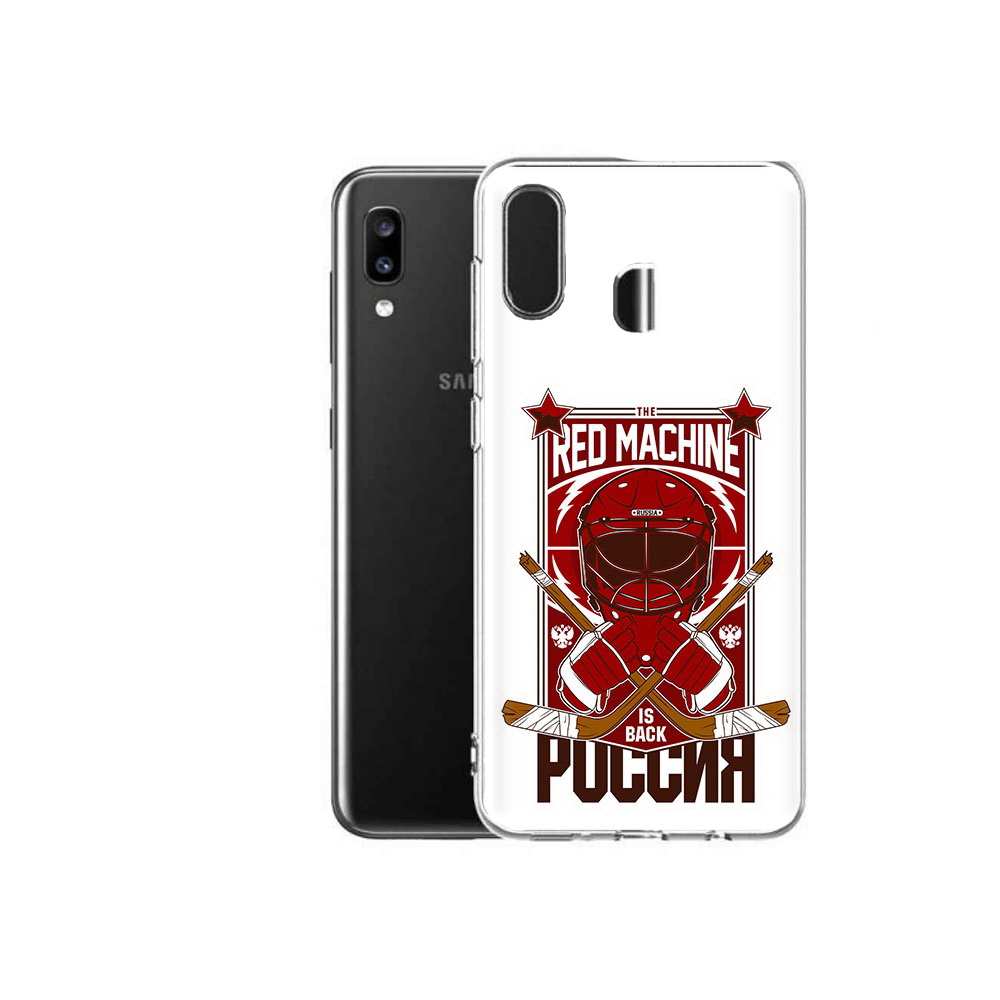 

Чехол MyPads Tocco для Samsung Galaxy A20 хоккей россия, Прозрачный, Tocco