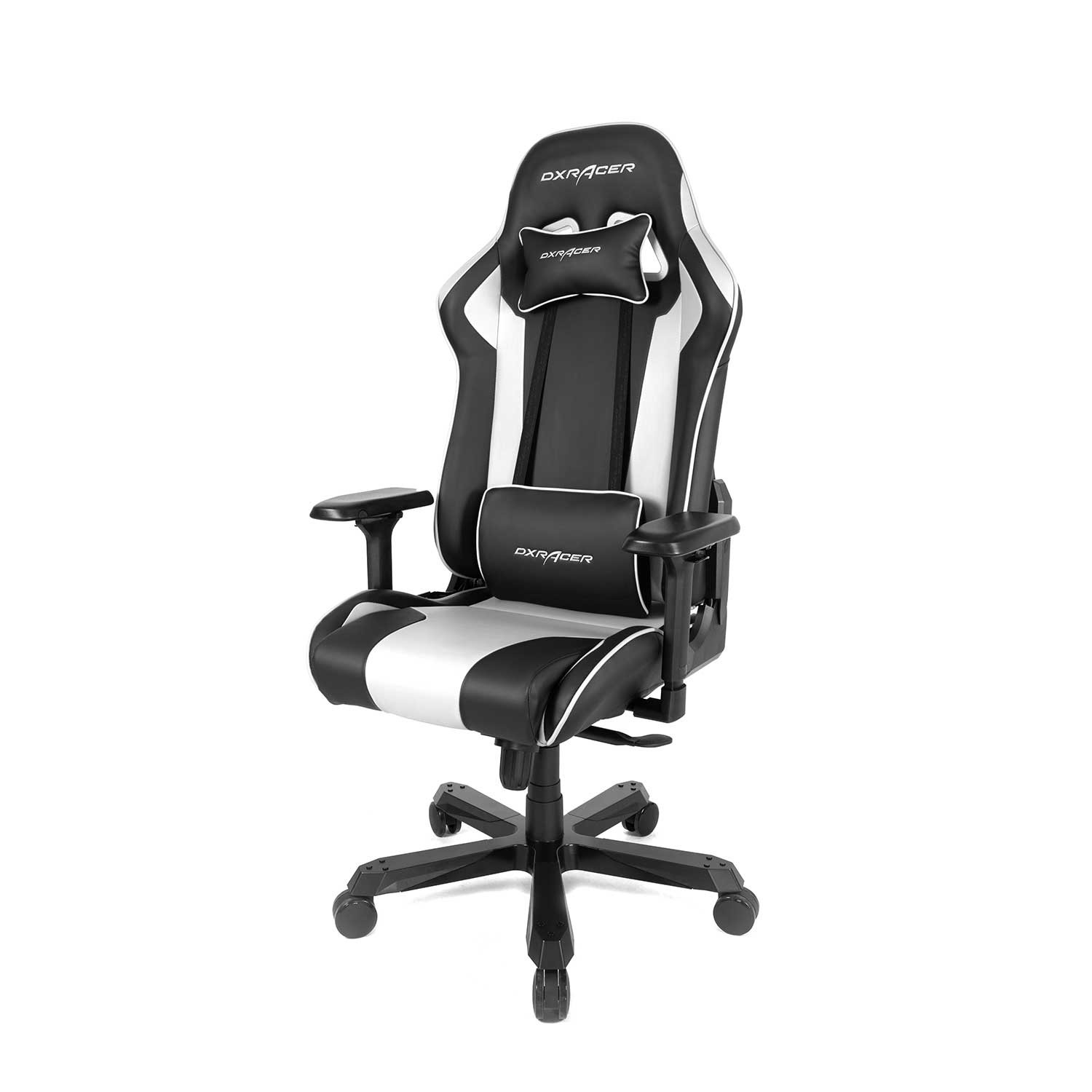 Игровое Кресло DXRacer KING OH/KA99/NW (искусственная кожа) черно-белое белый; черный