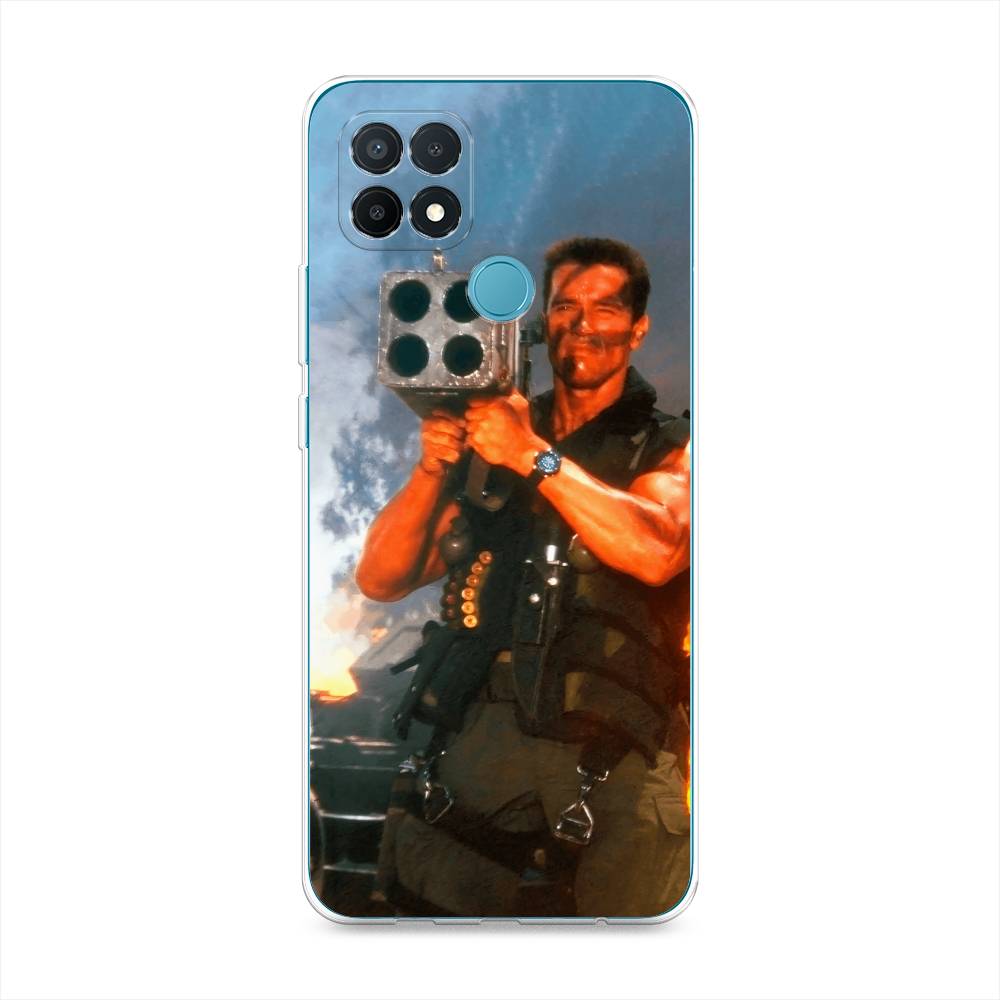 

Чехол для Oppo A15/A15s "Арнольд Шварцнеггер с базукой", Голубой;коричневый, 254750-6