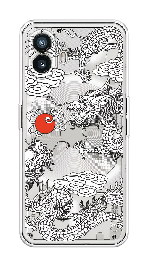 

Чехол на Nothing Phone (2) "Драконы с ножом", Прозрачный;черный;белый, 3300250-1