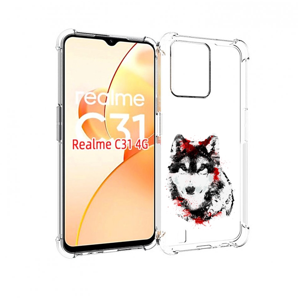 

Чехол MyPads кровавый волк для OPPO Realme C31, Прозрачный, Tocco