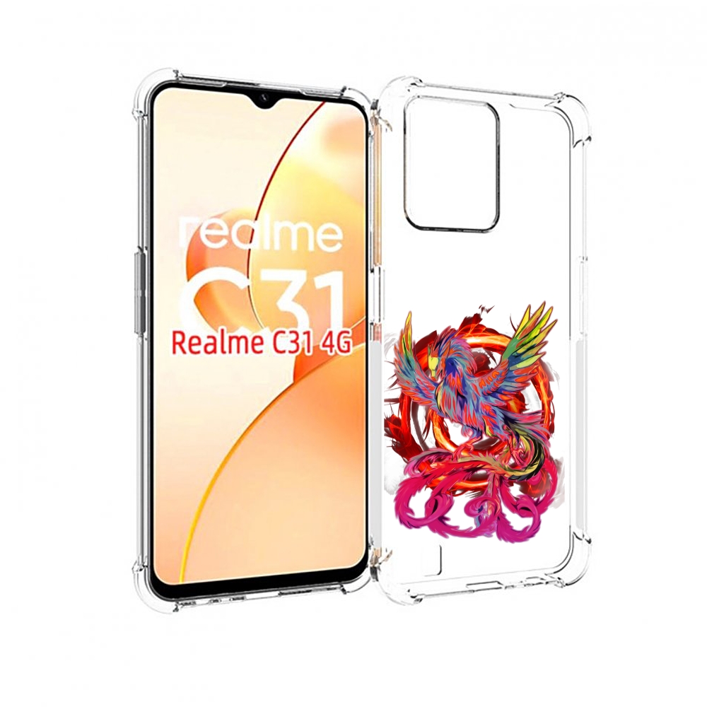 

Чехол MyPads красочный феникс для OPPO Realme C31, Прозрачный, Tocco