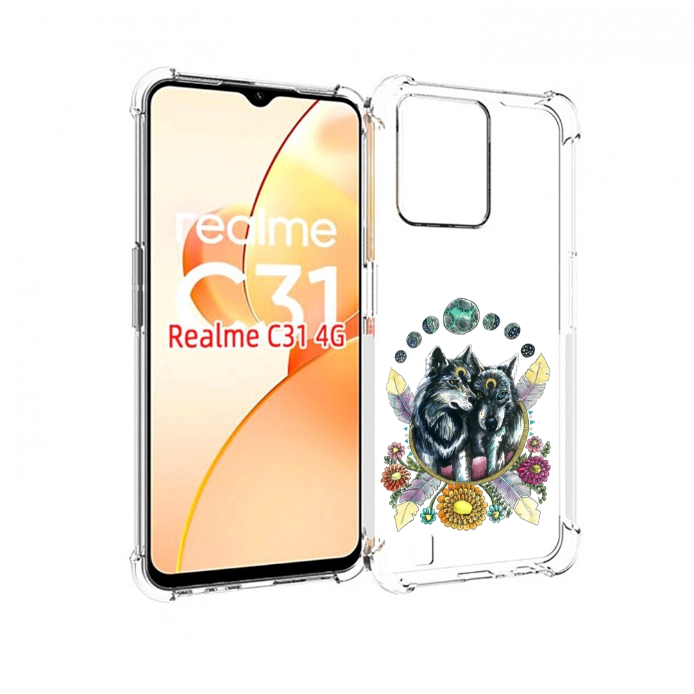 

Чехол MyPads красивые волки абстракция для OPPO Realme C31, Прозрачный, Tocco