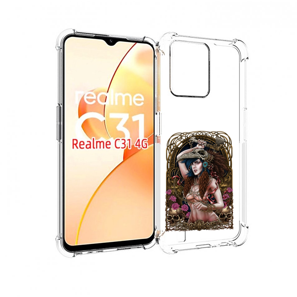 

Чехол MyPads красивая девушка рисунок для OPPO Realme C31, Прозрачный, Tocco