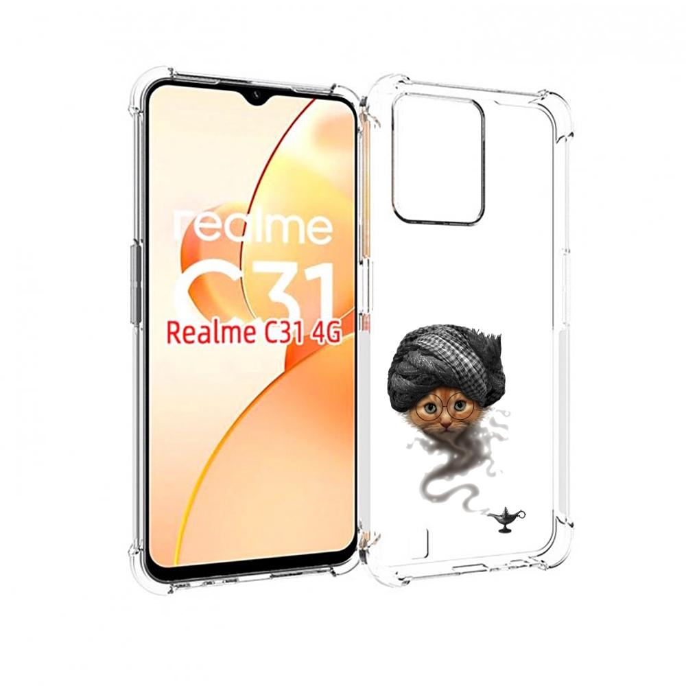 

Чехол MyPads кот джин для OPPO Realme C31, Прозрачный, Tocco
