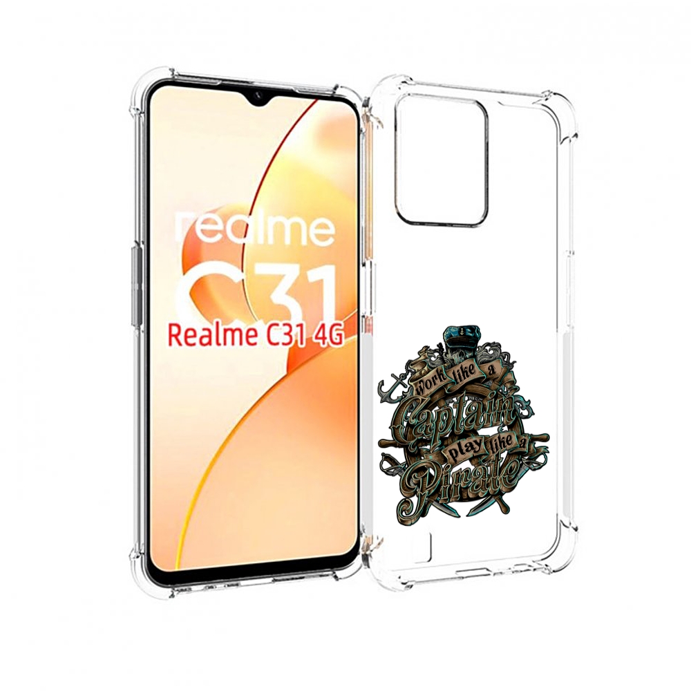 

Чехол MyPads капитан пиратов для OPPO Realme C31, Прозрачный, Tocco