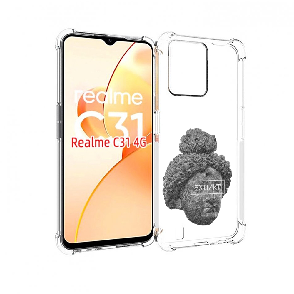 

Чехол MyPads каменное лицо девушки для OPPO Realme C31, Прозрачный, Tocco