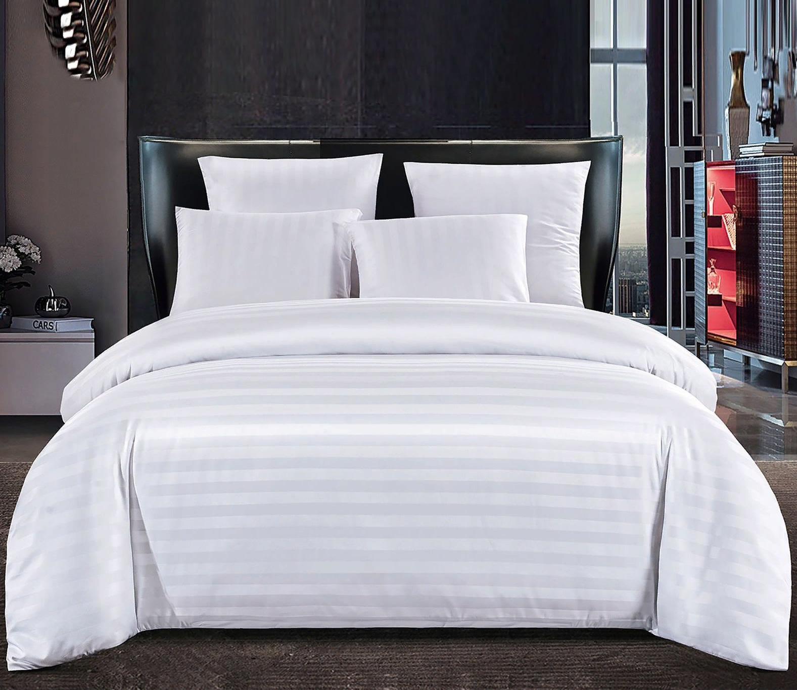 

Постельное бельё Maktex из страйп сатина Евро Белый 3х3 с наволочками 50х70, из страйп сатина Евро 50х70