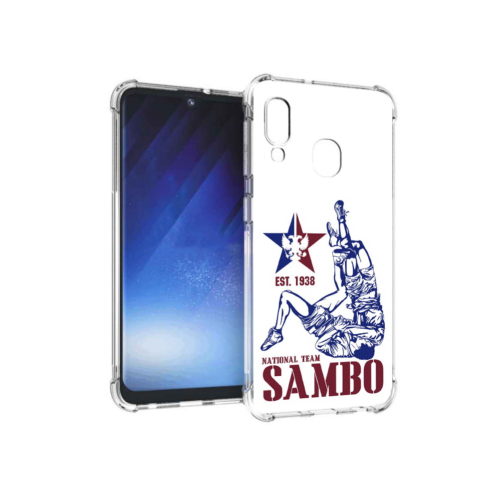 

Чехол MyPads Tocco для Samsung Galaxy A20e единоборства самбо (PT133424.505.344), Прозрачный, Tocco