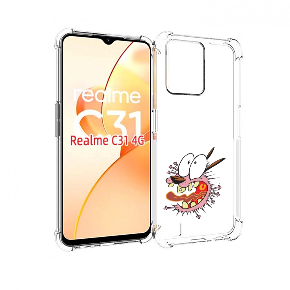

Чехол MyPads испуганный бобик для OPPO Realme C31, Прозрачный, Tocco