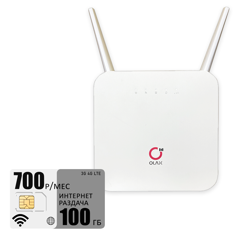 

Wi-Fi роутер Olax Ax6pro (komplekt-olaxAX6-tele2-100gb-pro-sb), Ax6pro