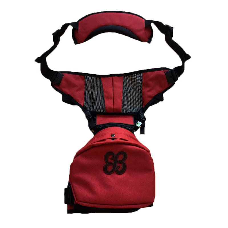 фото Хипсит sinbii deluxe с карманом под сиденьем и на 1 лямке 2608+single set/бордовый