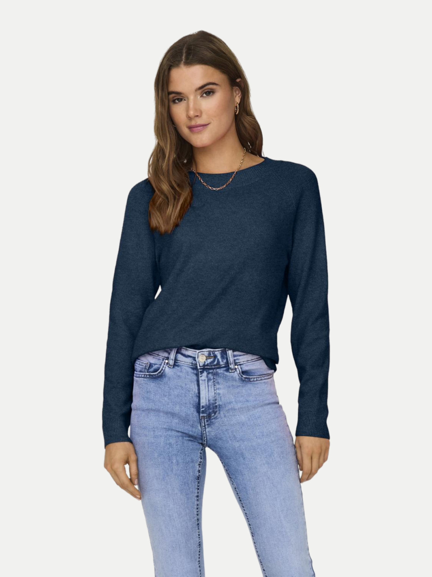 Свитер Only для женщин 15204279 голубой-Moonlit Ocean W Melange размер S 3442₽