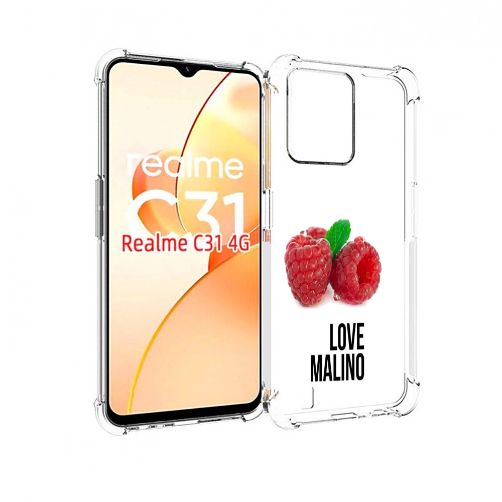

Чехол MyPads Бренд лове малино для OPPO Realme C31, Прозрачный, Tocco