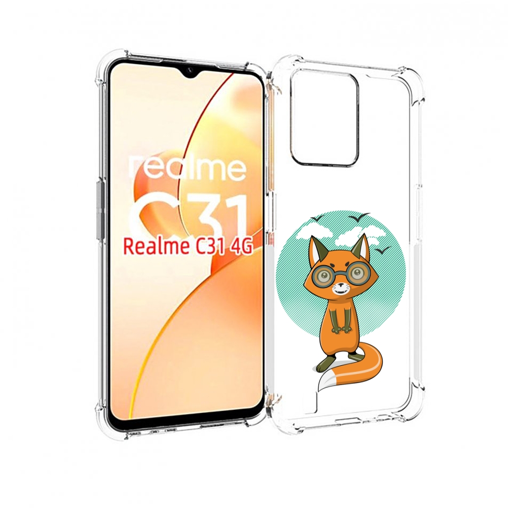 

Чехол MyPads задумчивая лиса для OPPO Realme C31, Прозрачный, Tocco