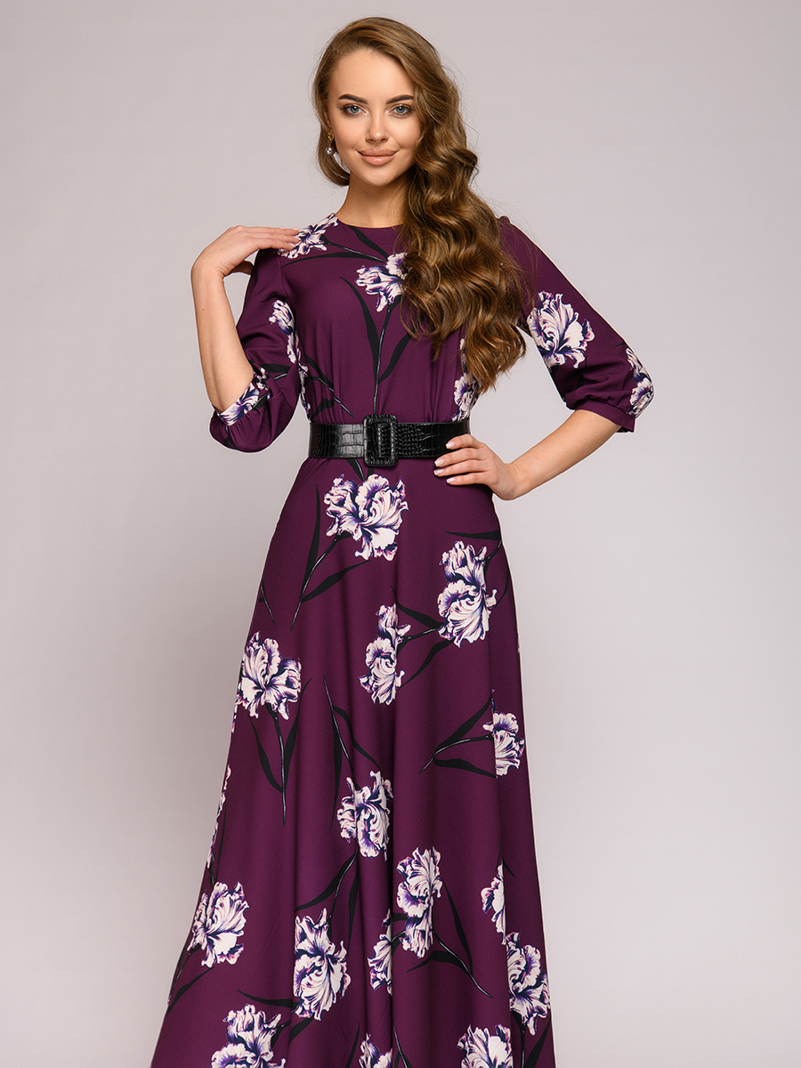 

Повседневное платье женское 1001dress 0112001-01077PP фиолетовое 40, 0112001-01077