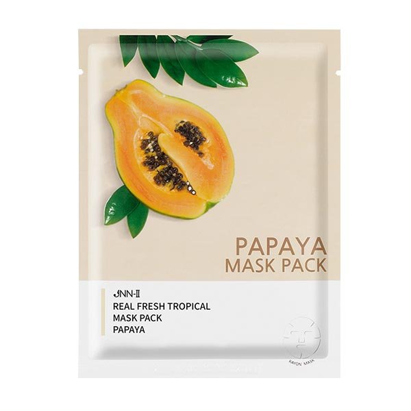 Маска JUNGNANI Real Fresh Tropical Mask Papaya тканевая, с экстрактом папайи, 25 мл