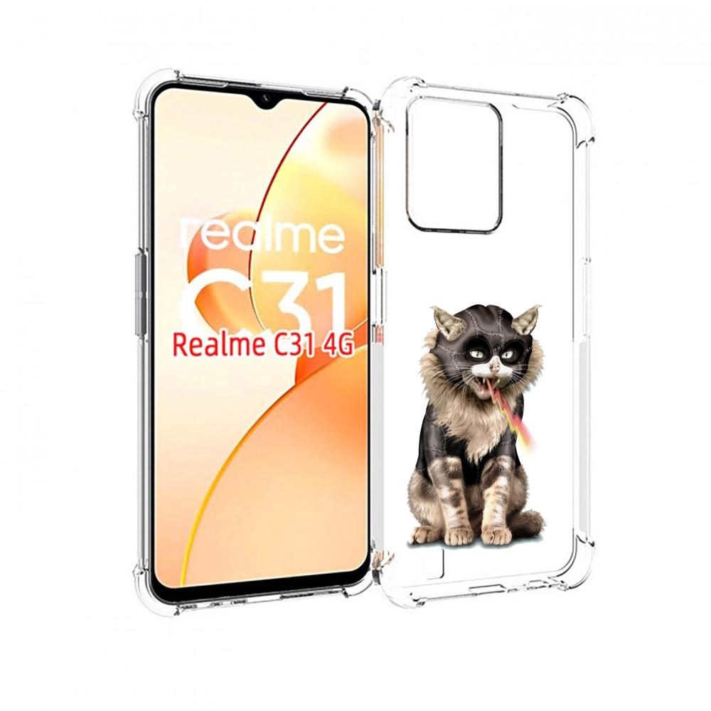 

Чехол MyPads дьяволский кот для OPPO Realme C31, Прозрачный, Tocco