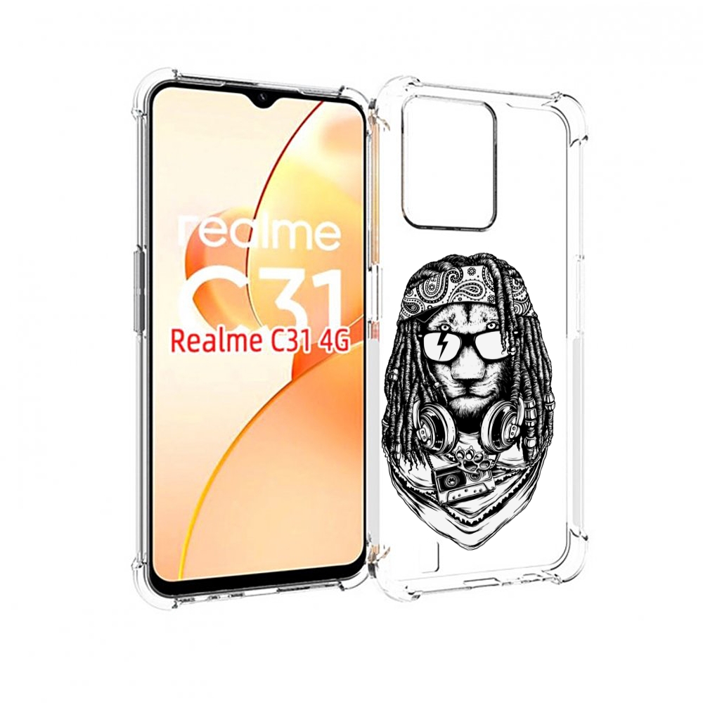 

Чехол MyPads дреды льва для OPPO Realme C31, Прозрачный, Tocco