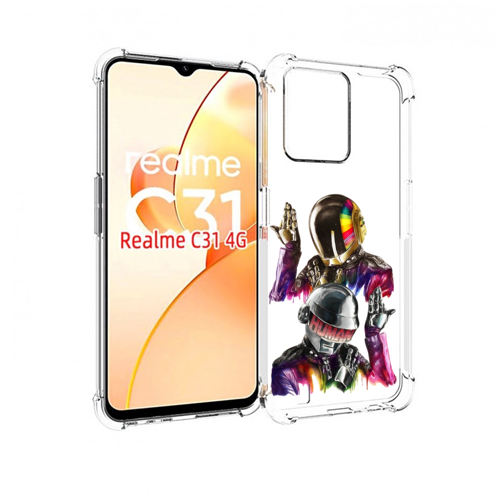 

Чехол MyPads диско космонавты для OPPO Realme C31, Прозрачный, Tocco
