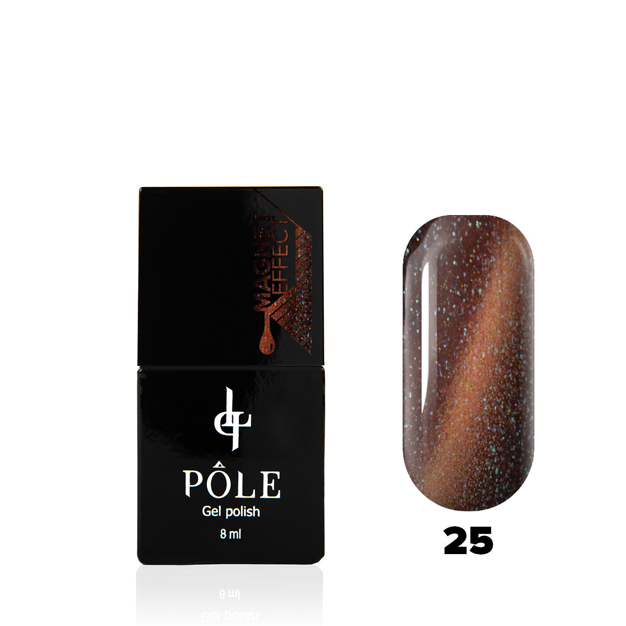 

Гель-лак POLE - кошачий глаз №25 - благородна медь (8 мл.)