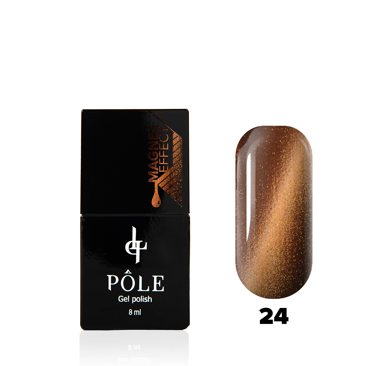 

Гель-лак POLE - кошачий глаз №24 - южный закат (8 мл.)