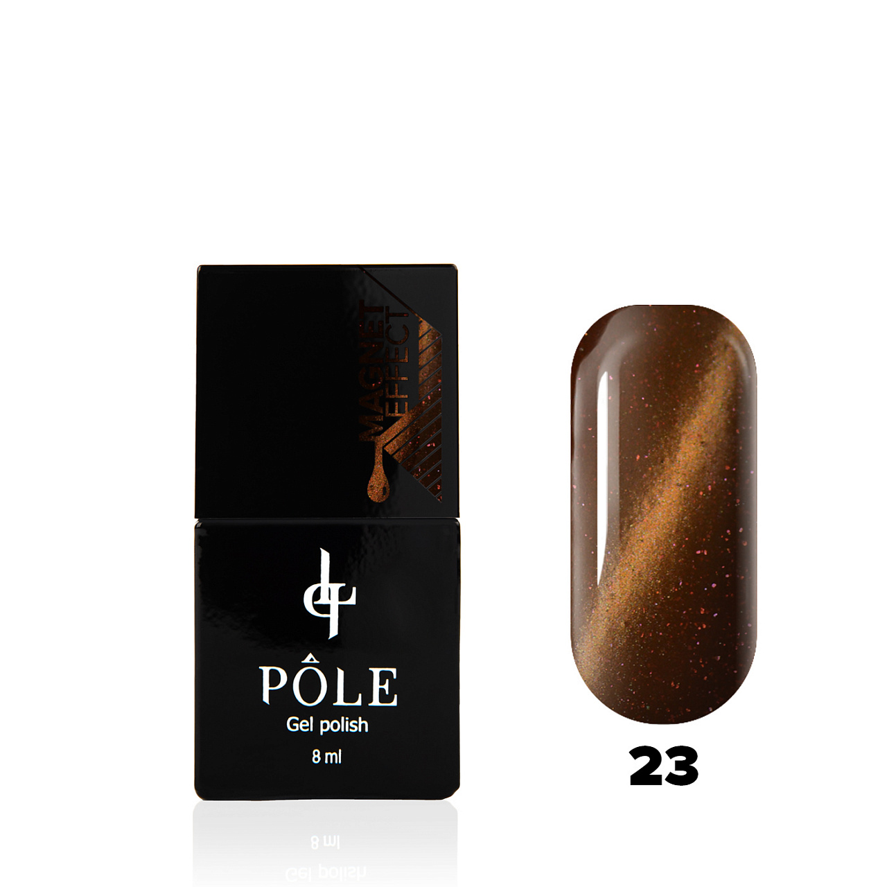 

Гель-лак POLE - кошачий глаз №23 - терракот (8 мл.)