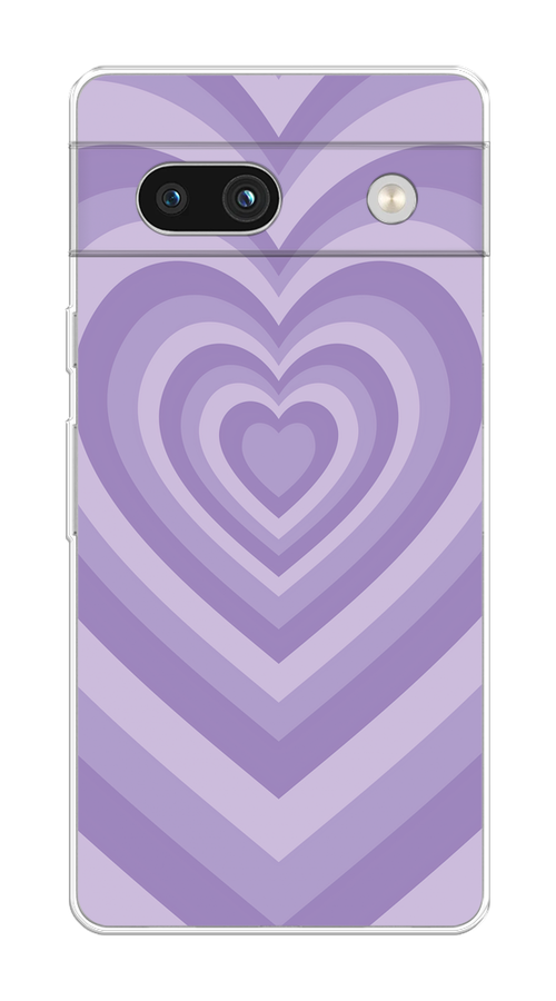 

Чехол на Google Pixel 7A "Violet heart latte", Фиолетовый, 271450-1