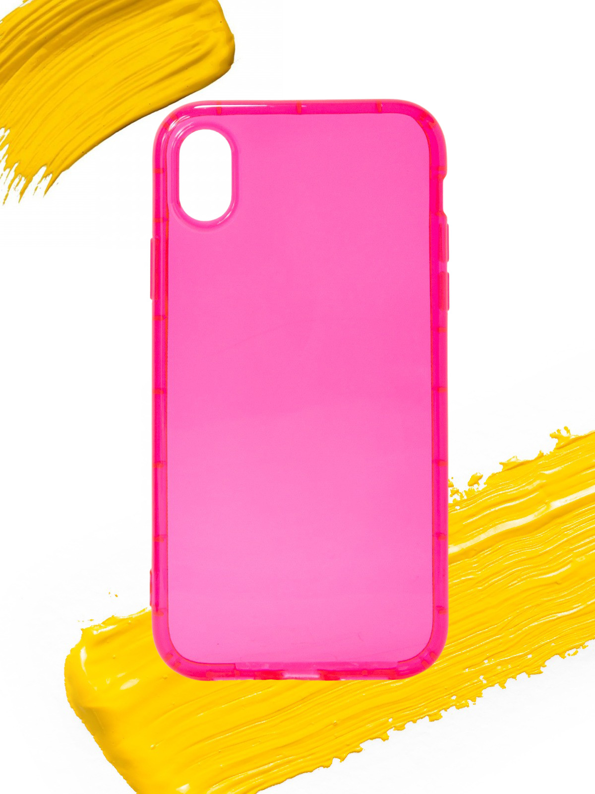 

Чехол для Apple iPhone Xr, прозрачный малиновый, Розовый, Silicone case