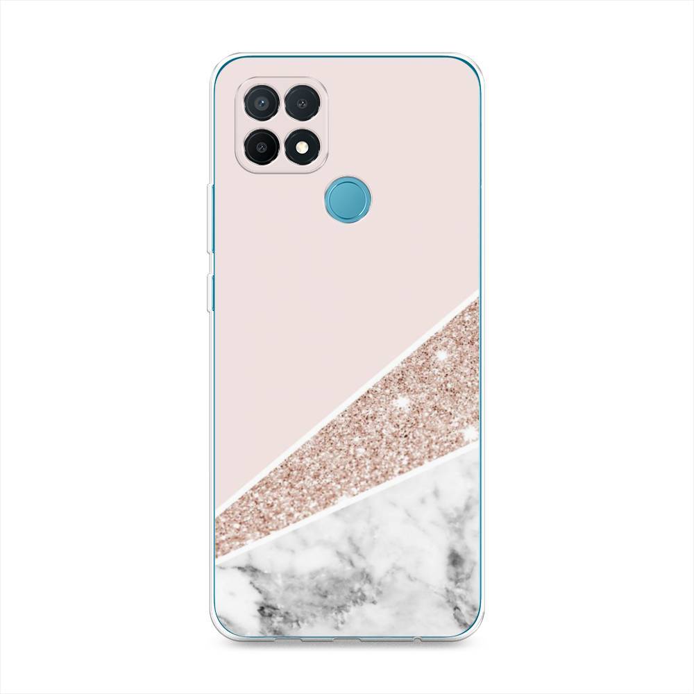 

Чехол для Oppo A15/A15s "Блестящий розовый мрамор", 254750-3