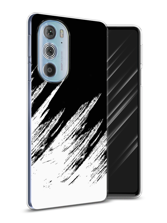 

Чехол Awog на Motorola Edge 30 Pro "Черно белые брызги", Разноцветный, 243350-3