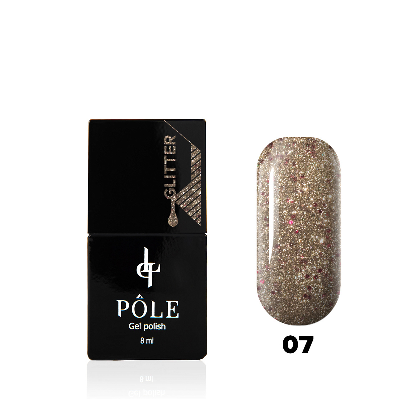 

Гель-лак "POLE - Glitter" №07 - кварцевая вспышка (8 мл.)