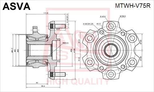 

Ступица Asva mtwhv75r