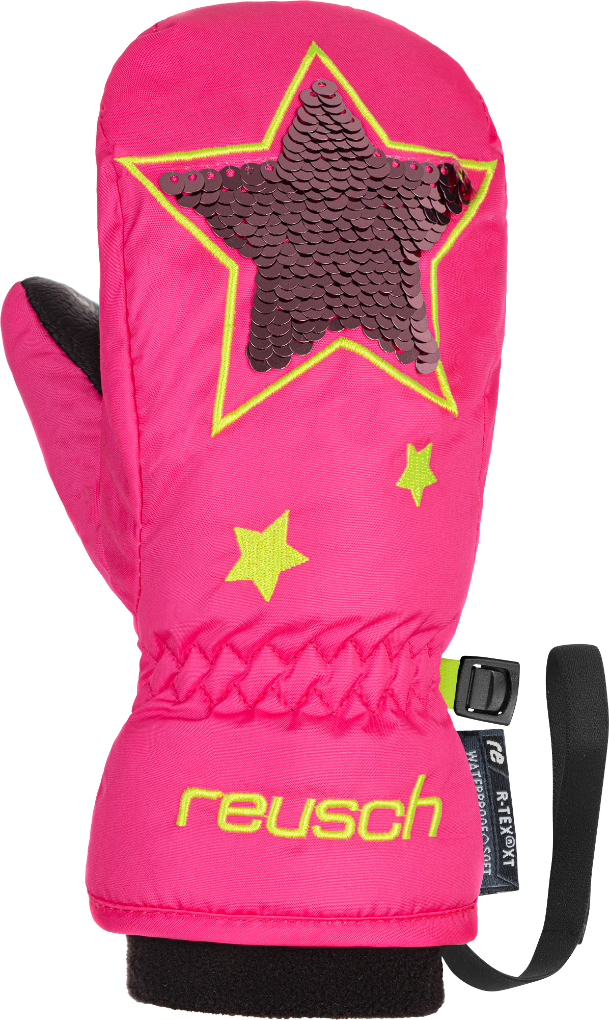 фото Варежки reusch 2021-22 halley r-tex xt mitten knockout pink/safety yellow (inch :i)