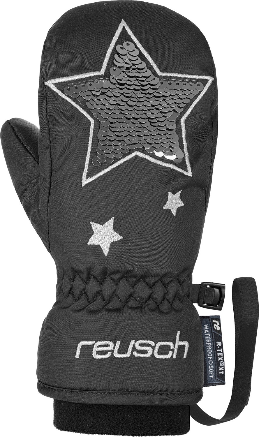 фото Варежки reusch 2021-22 halley r-tex xt mitten black/silver (inch (дюйм):iii)