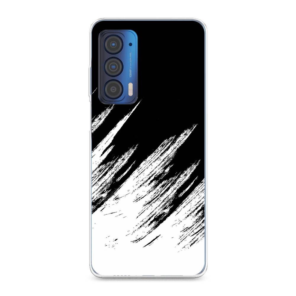 фото Силиконовый чехол "черно белые брызги" на motorola edge (2021) awog
