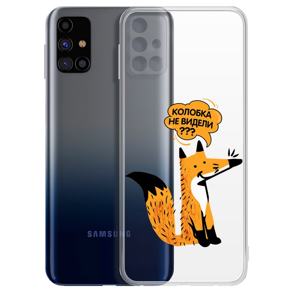 фото Чехол-накладка krutoff clear case "лиса" для samsung galaxy m31s (m317)