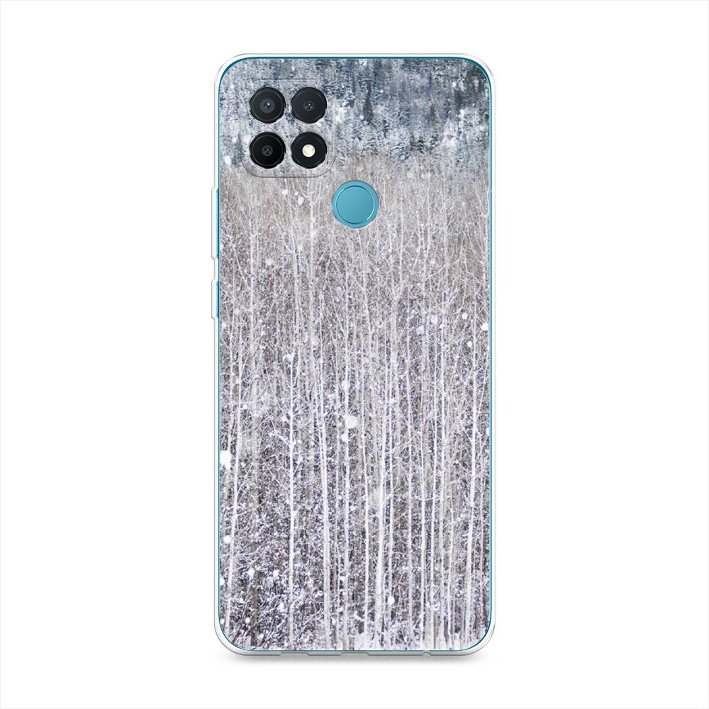 

Чехол для Oppo A15/A15s "Снежный лес", Бежевый;серый;белый, 254750-5
