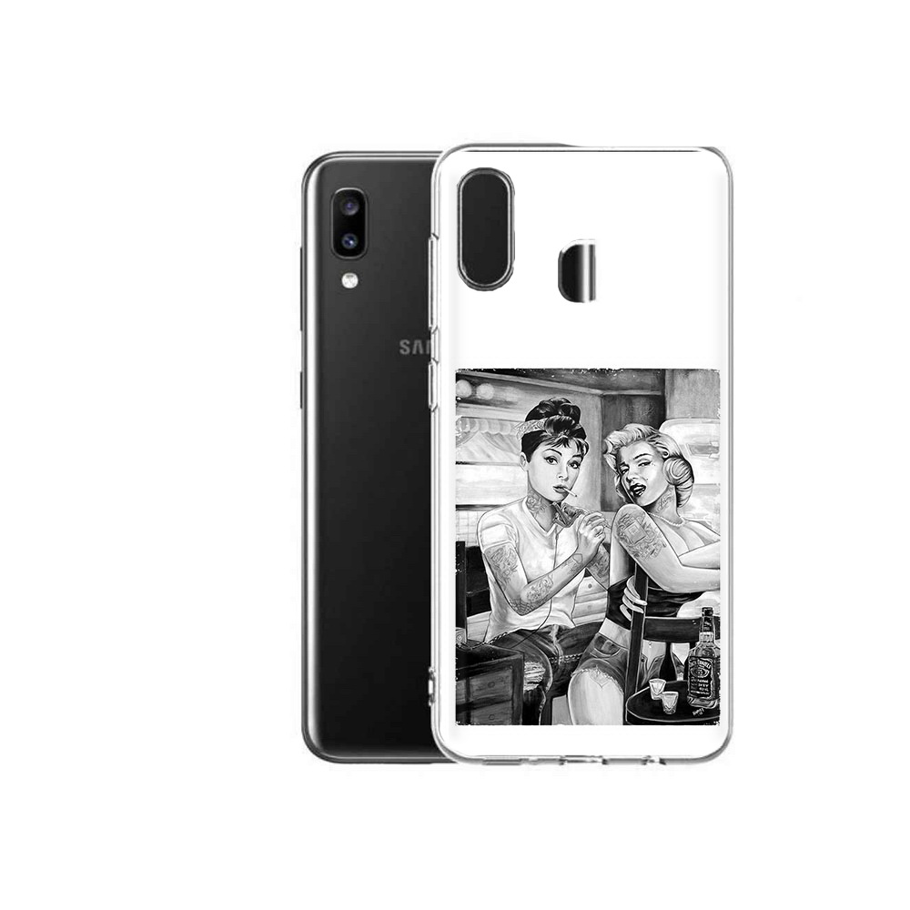 

Чехол MyPads Tocco для Samsung Galaxy A20 тату мастер, Прозрачный, Tocco